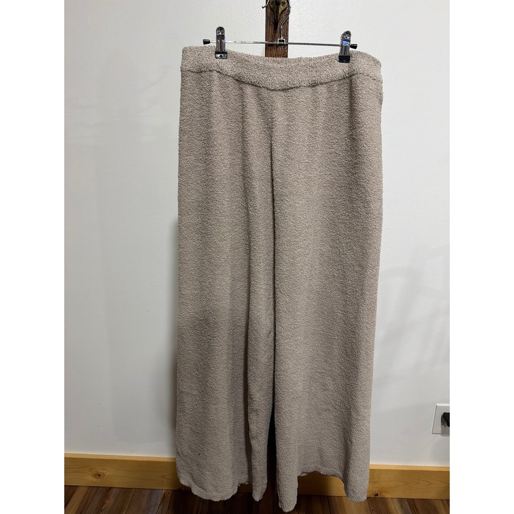 Natural Life XL Taupe Popcorn Knit Wide Leg Lounge Pants High Rise Cozy Relaxed